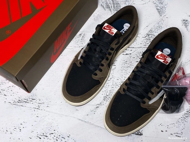 MaikeSneakers Low 1 Dark Travis Jordan OG x Air SP CQ4277-001 Mocha Scott 0804